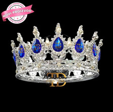 KRUNA MISS - Plastik - Srebro Plava